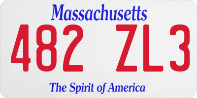 MA license plate 482ZL3