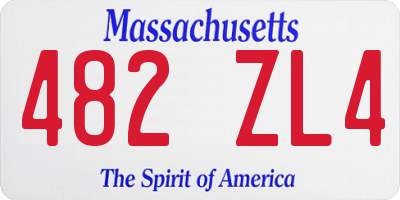 MA license plate 482ZL4