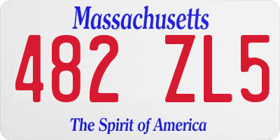 MA license plate 482ZL5