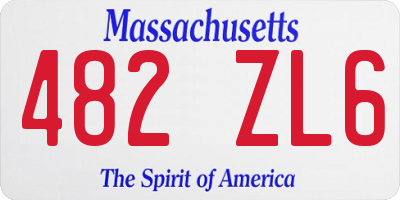 MA license plate 482ZL6