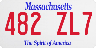 MA license plate 482ZL7