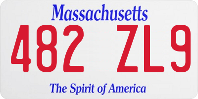 MA license plate 482ZL9