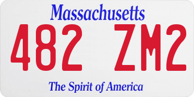 MA license plate 482ZM2