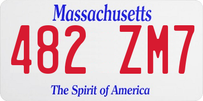 MA license plate 482ZM7