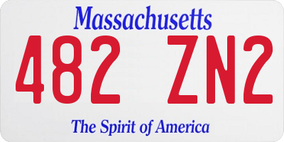 MA license plate 482ZN2