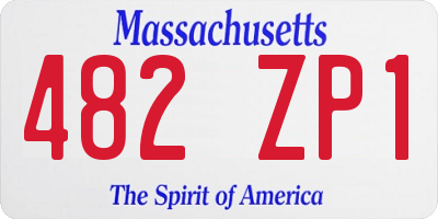 MA license plate 482ZP1