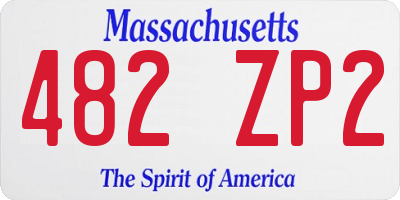 MA license plate 482ZP2