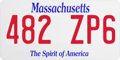 MA license plate 482ZP6
