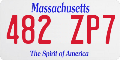 MA license plate 482ZP7