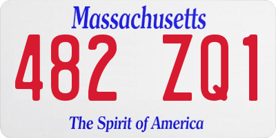 MA license plate 482ZQ1