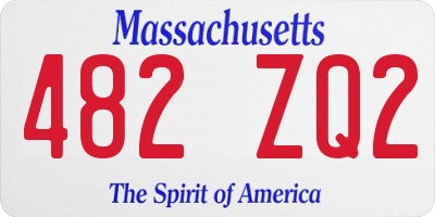 MA license plate 482ZQ2