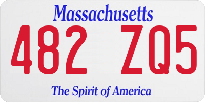 MA license plate 482ZQ5