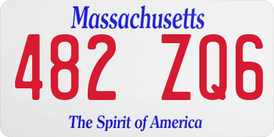 MA license plate 482ZQ6