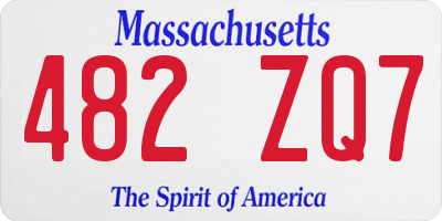 MA license plate 482ZQ7