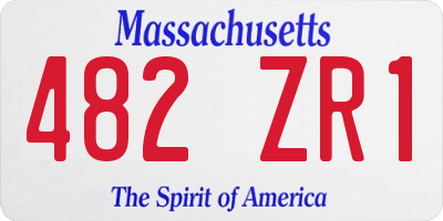 MA license plate 482ZR1