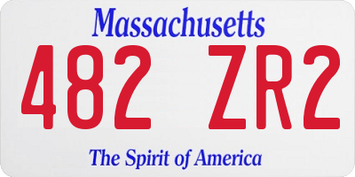 MA license plate 482ZR2