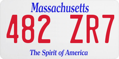 MA license plate 482ZR7