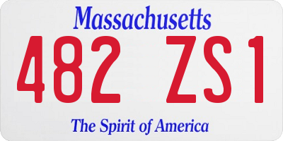 MA license plate 482ZS1