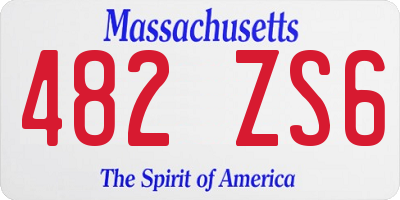MA license plate 482ZS6