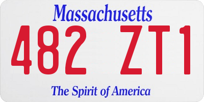 MA license plate 482ZT1