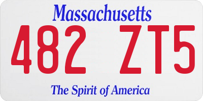 MA license plate 482ZT5