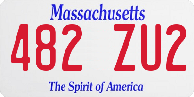 MA license plate 482ZU2