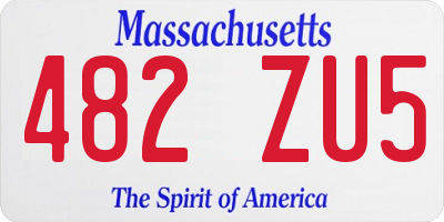 MA license plate 482ZU5