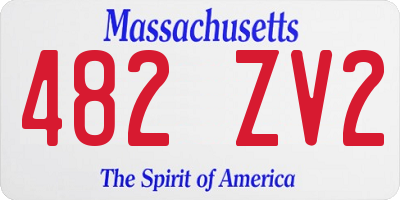 MA license plate 482ZV2