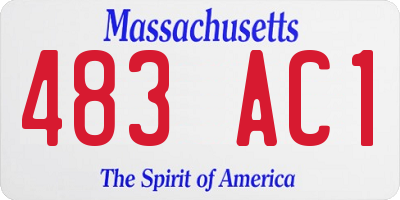 MA license plate 483AC1
