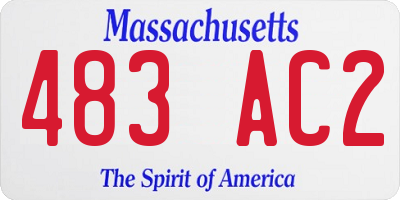 MA license plate 483AC2