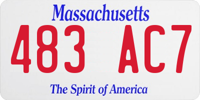 MA license plate 483AC7