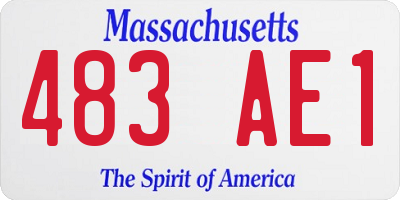 MA license plate 483AE1