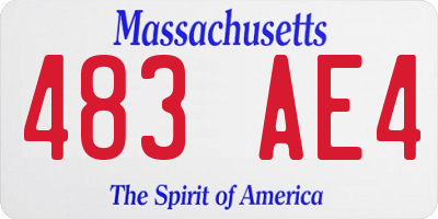 MA license plate 483AE4