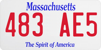 MA license plate 483AE5