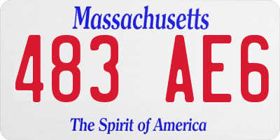MA license plate 483AE6