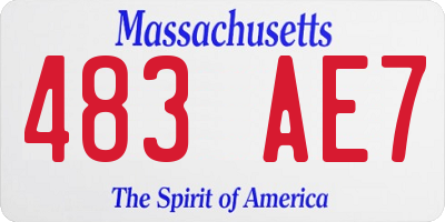 MA license plate 483AE7