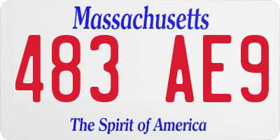 MA license plate 483AE9