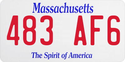 MA license plate 483AF6