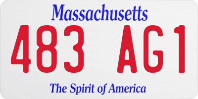 MA license plate 483AG1
