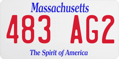 MA license plate 483AG2