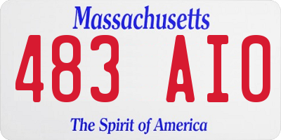 MA license plate 483AI0