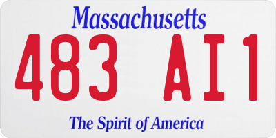 MA license plate 483AI1