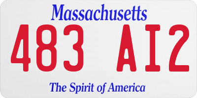 MA license plate 483AI2