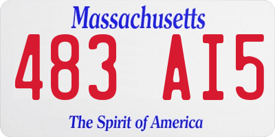 MA license plate 483AI5