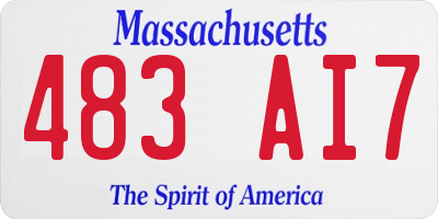 MA license plate 483AI7