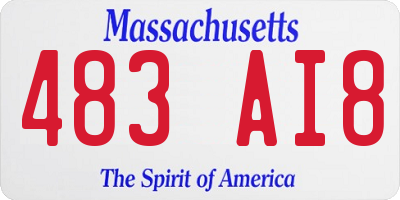 MA license plate 483AI8