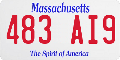 MA license plate 483AI9