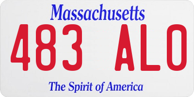 MA license plate 483AL0