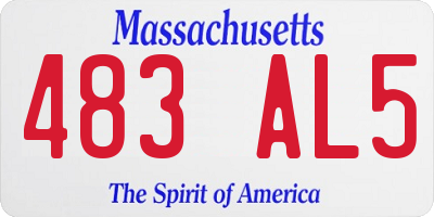 MA license plate 483AL5