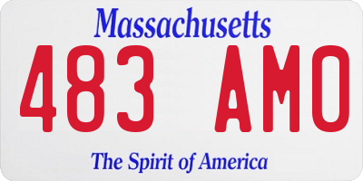 MA license plate 483AM0